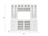 NewAge Products Home Bar 84-in x 85-in White Rectangle Bar Cabinet