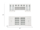 NewAge Products Home Bar 84-in x 85-in White Rectangle Bar Cabinet