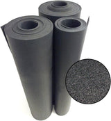 Rubber-Cal "Recycled Flooring" Black Rubber Mat, 1/4 in. x 4 ft. x 4 ft.