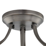 Portfolio 17.32-in Brushed Nickel Traditional Semi-Flush Mount Light