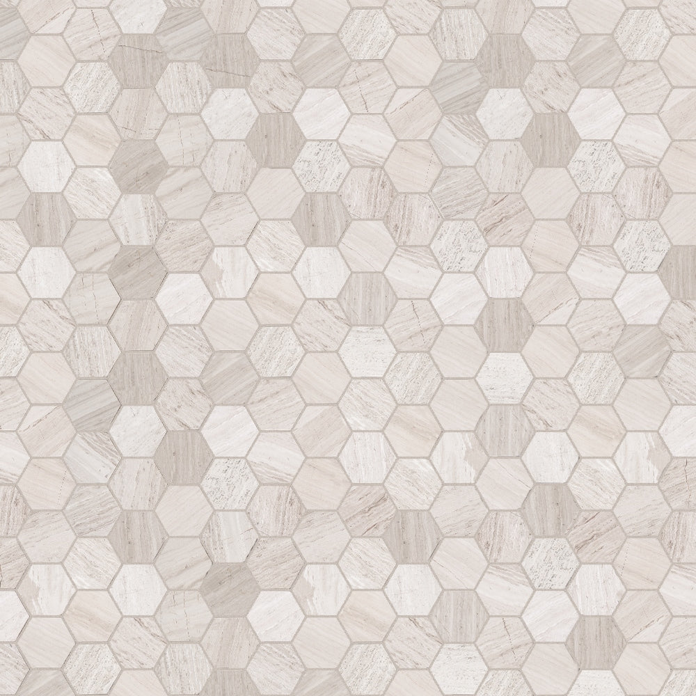 Satori Mystery 12-in x 12-in Polished Natural Stone Look Hexagon Mosaic Floor and Wall Tile (0.96-sq. ft/ Piece)