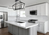 Satori Hudson Brilliant White and Gray 12-in x 12-in Matte Porcelain Mosaic Floor and Wall Tile (0.91-sq. ft/ Piece)