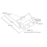 Everbilt 3 in. x 3 in. Black Gate Tee Surface Mount Hinge (2-Pack)