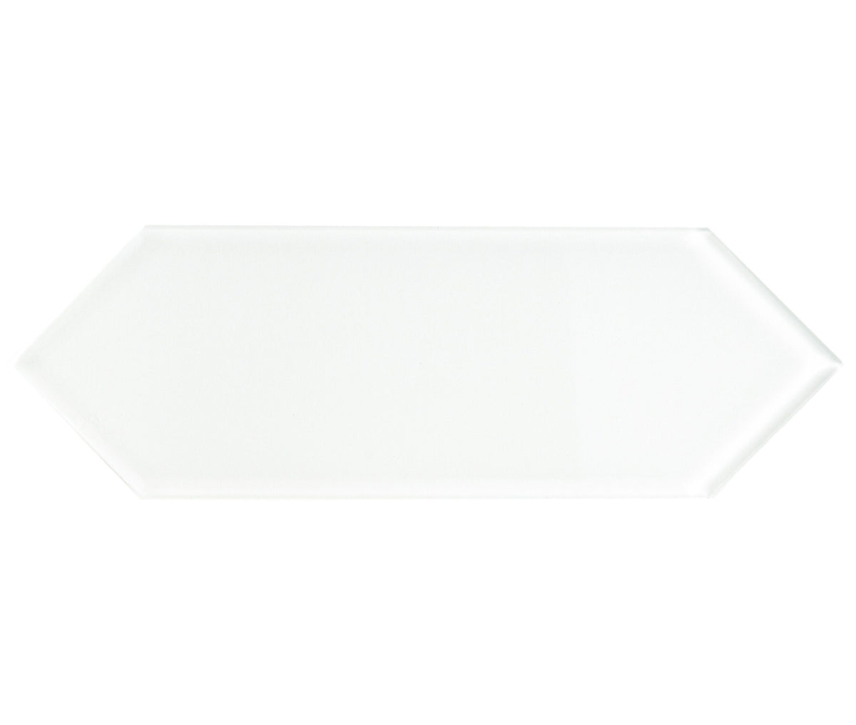 Giorbello Picket Hexagon White 3-in x 9-in Glossy Glass Subway Wall Tile (5.8-sq. ft/ Carton)