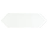 Giorbello Picket Hexagon White 3-in x 9-in Glossy Glass Subway Wall Tile (5.8-sq. ft/ Carton)