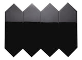 Giorbello Picket Hexagon Black 3-in x 9-in Glossy Glass Subway Wall Tile (5.8-sq. ft/ Carton)