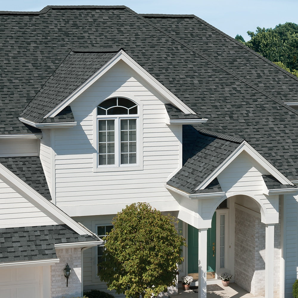 Owens Corning TruDefinition Duration Architectural Roof Shingles, Estate Gray — 32.8 sq ft per Bundle