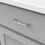 Hickory Hardware Williamsburg 3-3/4-in (96mm) Center to Center Chrome Rectangular Handle Drawer Pull