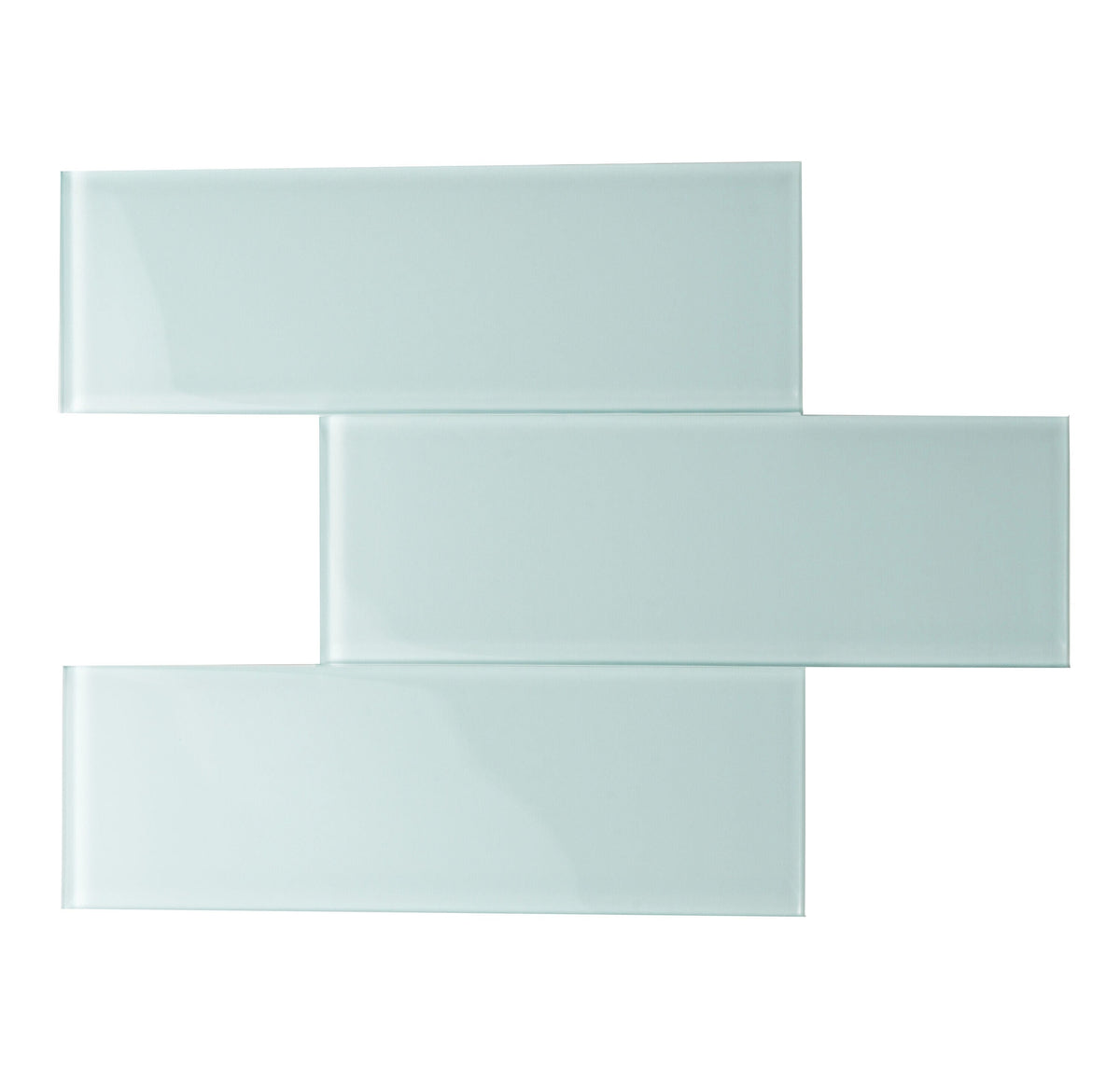Giorbello Classic Premium Baby Blue 3-in x 9-in Glossy Glass Subway Wall Tile (5-sq. ft/ Carton)