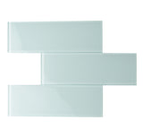 Giorbello Classic Premium Baby Blue 3-in x 9-in Glossy Glass Subway Wall Tile (5-sq. ft/ Carton)