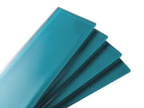 Giorbello (Sample) Glass Subway Dark Teal 3-in x 9-in Glossy Glass Tile