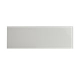 Giorbello (Sample) Glass Subway Light Gray 3-in x 9-in Glossy Glass Tile