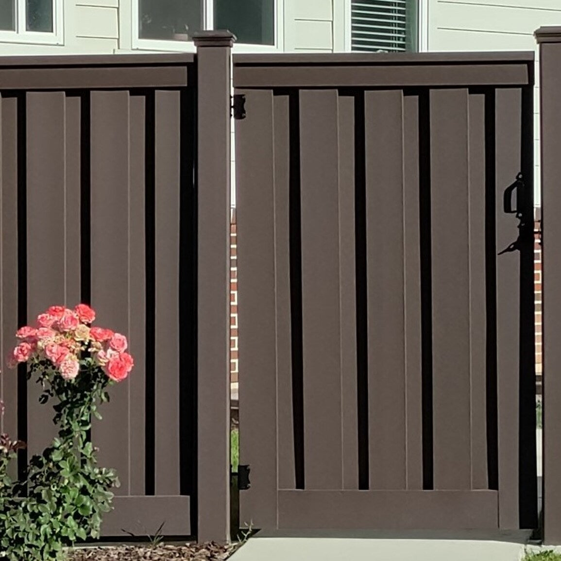 Trex Fencing Seclusions 0.58-ft H x 0.58-ft W Black Residential Composite Fence Gate