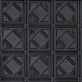 From Plain to Beautiful in Hours 2-ft x 2-ft Carnivale Satin Black Steel Surface-mount Ceiling Tile (6-Pack, 24-sq ft / Case)