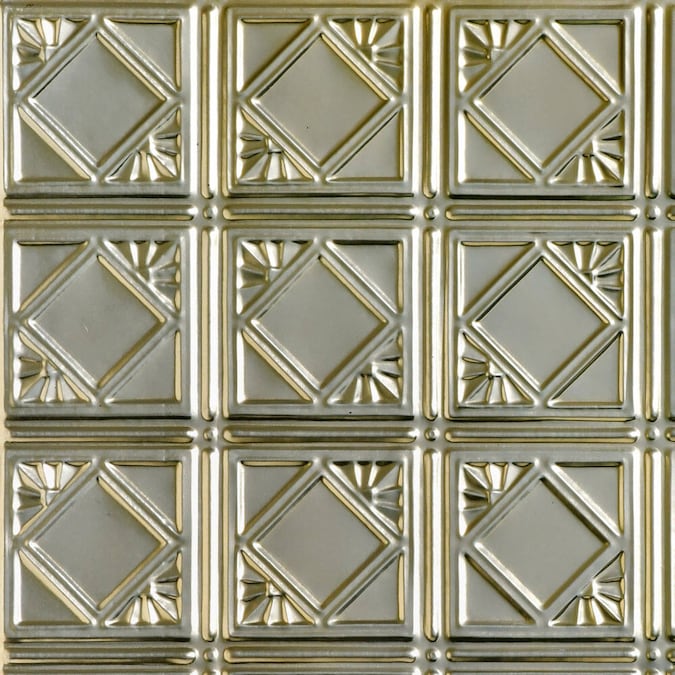 From Plain to Beautiful in Hours 2-ft x 2-ft Carnivale Gold Nugget Steel Surface-mount Ceiling Tile (6-Pack, 24-sq ft / Case)