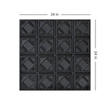 From Plain to Beautiful in Hours 2-ft x 2-ft Carnivale Satin Black Steel Surface-mount Ceiling Tile (6-Pack, 24-sq ft / Case)