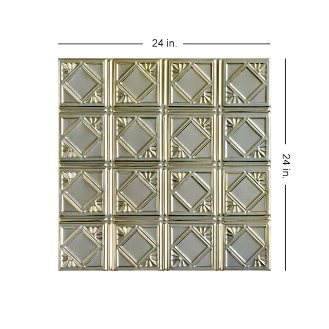 From Plain to Beautiful in Hours 2-ft x 2-ft Carnivale Gold Nugget Steel Surface-mount Ceiling Tile (6-Pack, 24-sq ft / Case)