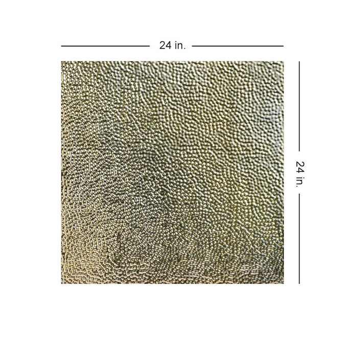 From Plain to Beautiful in Hours 2-ft x 2-ft Pounded Gold Nugget Steel Drop Ceiling Tile (6-Pack, 24-sq ft / Case)