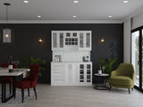NewAge Products Home Bar 63-in x 85-in White Rectangle Bar Cabinet