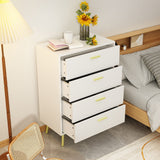FUFU&GAGA 4-Drawer Chest White 4-Drawer Accent Chest