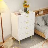 FUFU&GAGA 4-Drawer Chest White 4-Drawer Accent Chest