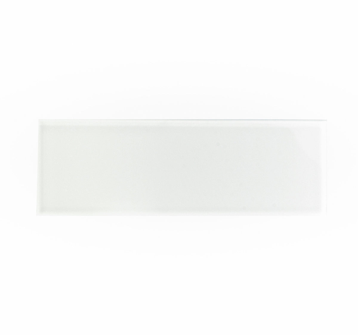 Giorbello (Sample) Glass Subway White 3-in x 9-in Glossy Glass Tile