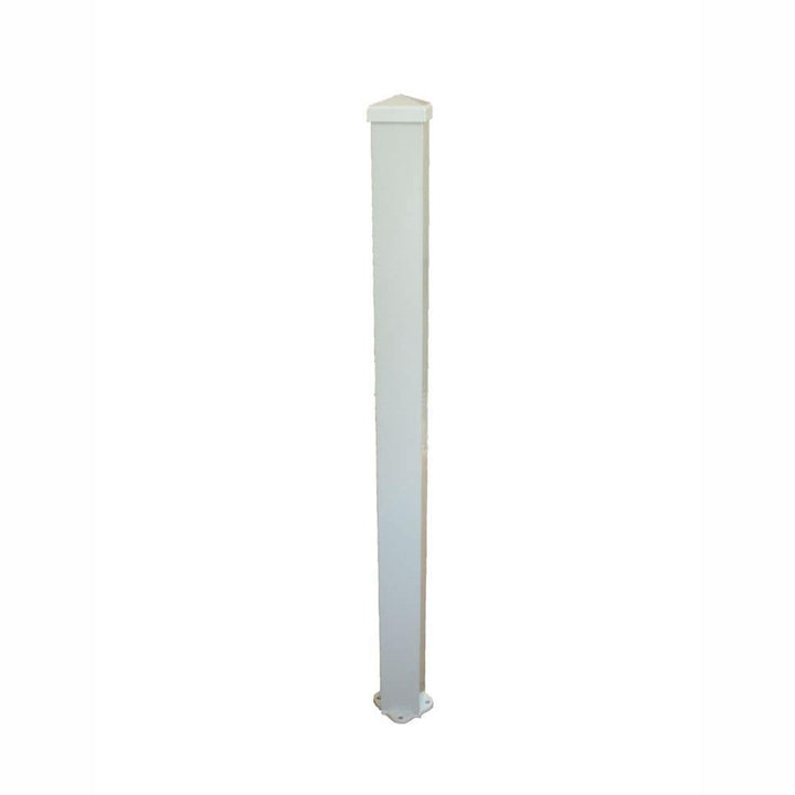 Wolf Handrail 3-ft H x 3-in W White Aluminum Security Fence Post