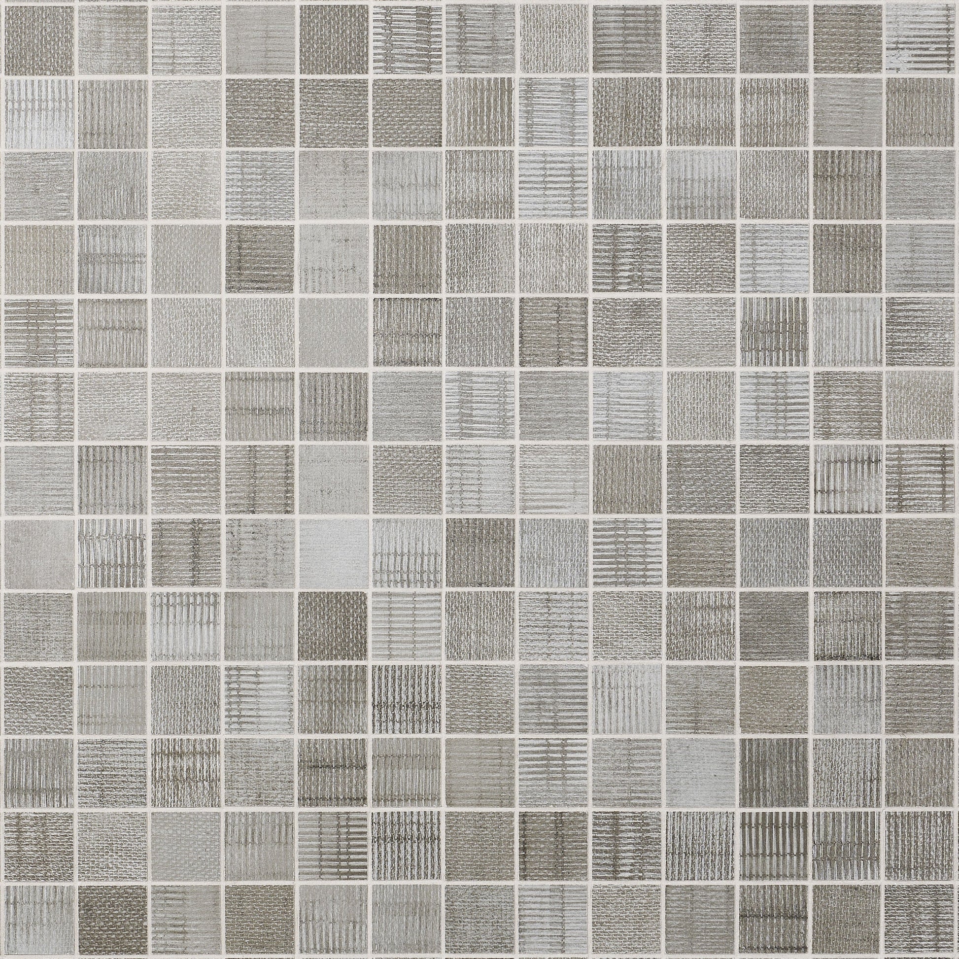 Artmore Tile Tapestry Dark 12-in x 12-in Matte Porcelain Cement look Linear Mosaic Floor and Wall Tile product image