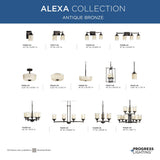 Progress Lighting Alexa 9-Light Antique Bronze Modern/Contemporary Chandelier