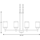 Progress Lighting Alexa 4-Light Antique Bronze Modern/Contemporary Chandelier
