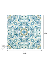 FloorPops Fontaine 12-in x 12-in Blue Peel and Stick Vinyl Floor Tile, 20-Pack (20-sq ft)