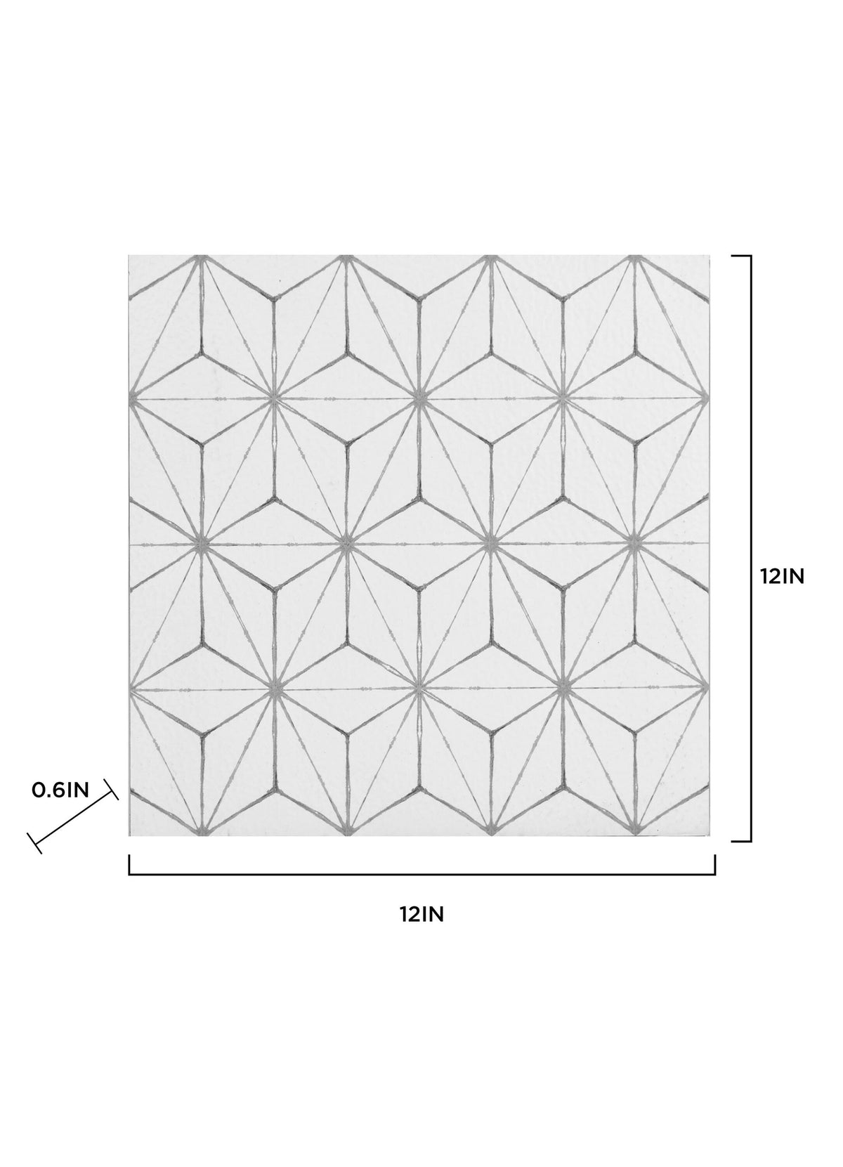 FloorPops White 2.76-mil x 12-in W x 12-in L Water Resistant Peel and Stick Vinyl Tile Flooring