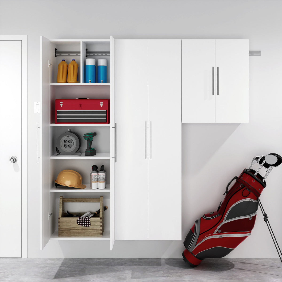 Prepac HangUps 24-in W x 72-in H Wood Composite White Wall-mount Utility Storage Cabinet