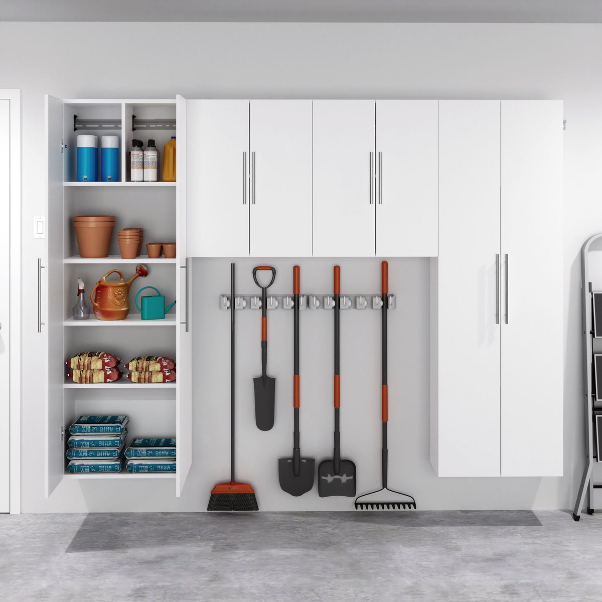 Prepac HangUps 24-in W x 72-in H Wood Composite White Wall-mount Utility Storage Cabinet