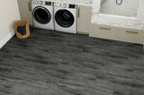 STAINMASTER PetProtect Sample – Obsidian Brown Oak Waterproof Wood-Look Interlocking Luxury Vinyl Plank, 20-mil Wear Layer