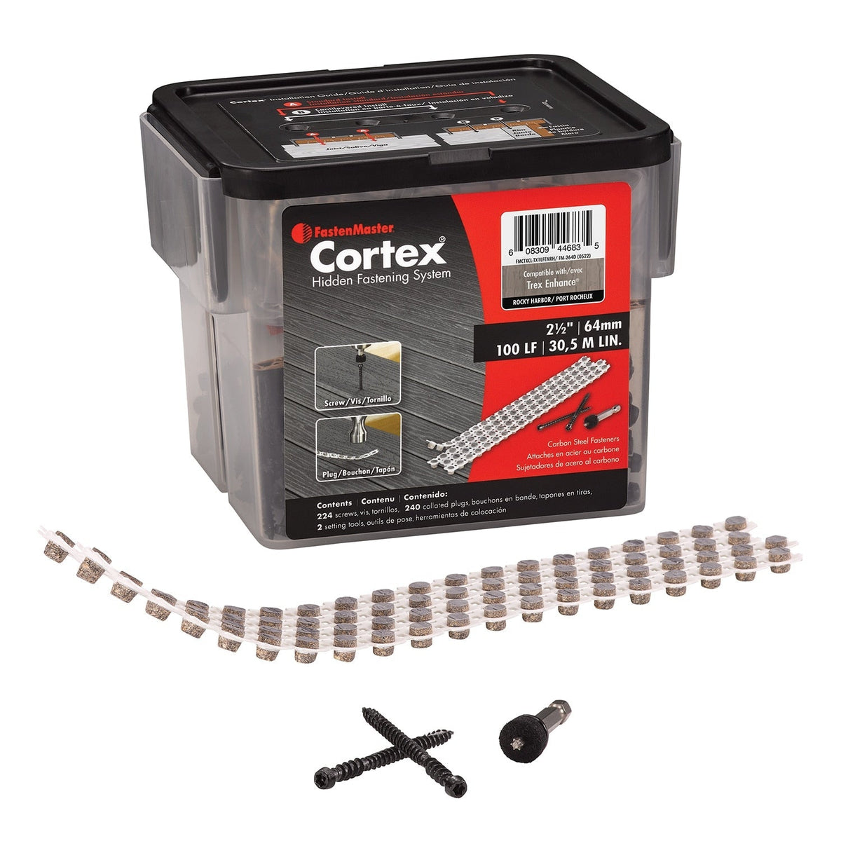 FastenMaster Cortex for Trex Enhance Decking 2.5-in Rocky Harbor Hidden Deck Fastener (224-Pack)