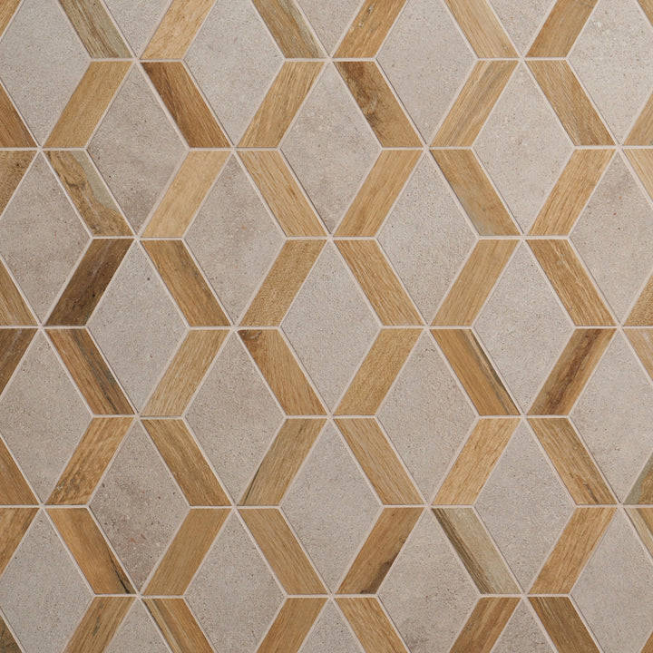 Artmore Tile Immortal Birch 9-in x 18-in Matte Porcelain Wood look Diamond Mosaic Floor and Wall Tile product image