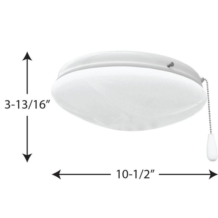 Fan Light Kits Collection 2-Light White Ceiling Fan Light Kit