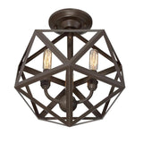 Quoizel Liberty Park 13.125-in Gold Casual/Transitional Semi-flush Mount Light - Super Arbor