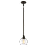 Quoizel Soho Brushed Nickel Industrial Clear Glass Bowl Pendant Light - Super Arbor