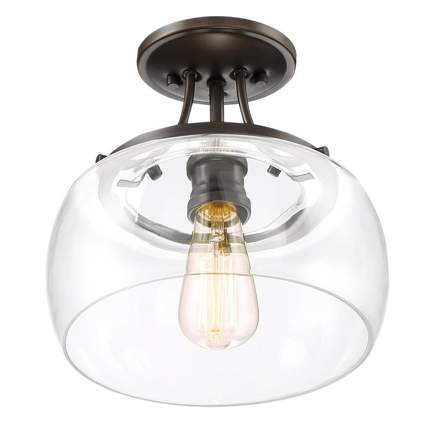 Quoizel Soho 10.62-in Brushed Nickel Casual/Transitional Semi-flush Mount Light - Super Arbor