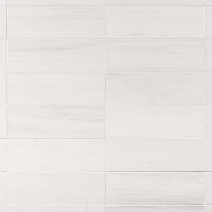 Artmore Tile Bianco Dolomite White 4-in x 12-in Honed Natural stone Marble Marble look Floor and Wall Tile product image