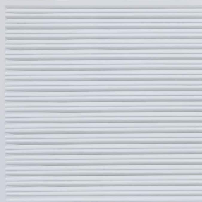 From Plain to Beautiful in Hours 2-ft x 2-ft Economy Modern Lines White PVC Drop Ceiling Tile (10-Pack, 40-sq ft / Case)