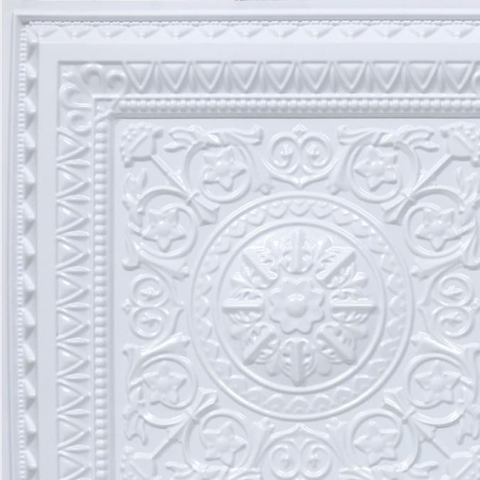 From Plain to Beautiful in Hours 2-ft x 2-ft Economy La Scala White PVC Drop Ceiling Tile (10-Pack, 40-sq ft / Case)