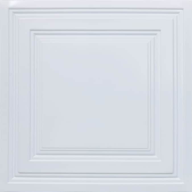 From Plain to Beautiful in Hours 2-ft x 2-ft Economy White PVC Drop Ceiling Tile (10-Pack, 40-sq ft / Case)