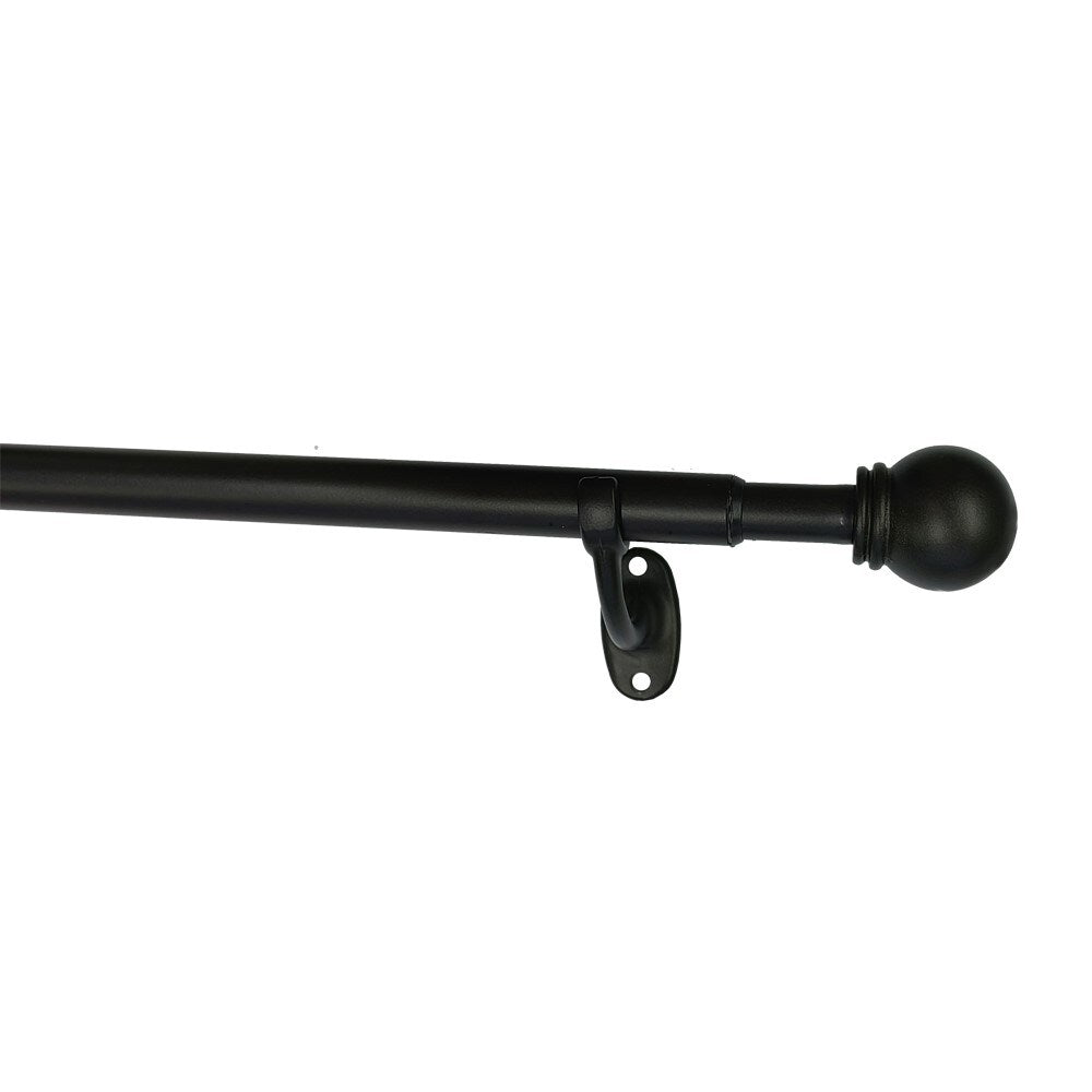 Project Source 36-in to 54-in Bronze Steel Bay Window Curtain Rod with Finials