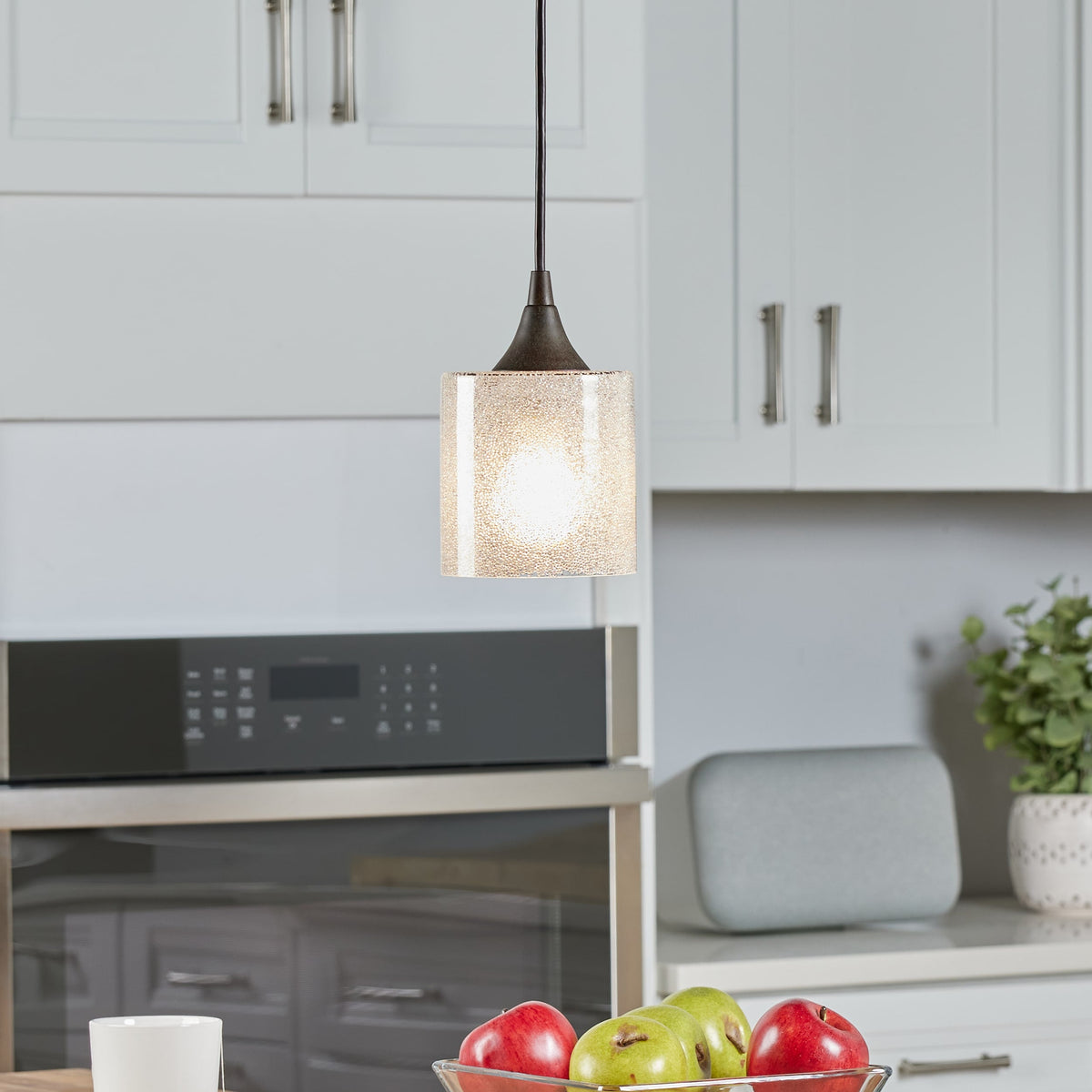 Portfolio Bronze Transitional Mini Pendant Light Fixture – Mix and Match, 1-Light, Adjustable Cord (63 in Max)