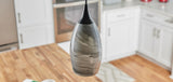 Portfolio Matte Black Transitional Teardrop Pendant Light