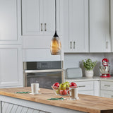 Portfolio Matte Black Transitional Teardrop Pendant Light