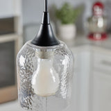 Portfolio Matte Black Transitional Teardrop Pendant Light